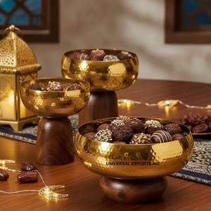 Juego de Cuatro Tazones para Chocolate con Base de Madera, Tazón para Dulces Hecho a Mano de Alta Calidad, Tazón de Chocolate de Metal de Lujo Más Vendido - Product Image 4