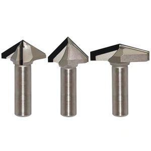 Fraise diamantée à 120 degrés 1/2, outil de coupe, fraise à rainurer en <span class=keywords><strong>V</strong></span>, fraise à bois PCD - Product Image 3
