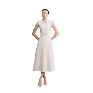 Vestidos informales formales dulces Diseño SOPHIA MIDI DRESS 60% Triacetato 40% Poliéster Tela ecológica Vestidos de mujer más vendidos - Product Image 1