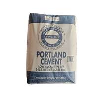 Sacs de ciment Portland premium, grade de résistance 32.5R, expansion rapide, durcissement rapide, haute chaleur, empilables sur palette, emballage gris, étiquette rouge