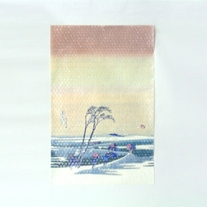 Feuille réutilisable de style Ukiyoe japonais personnalisé authentique sac de bouteille en papier recyclé cadeau de mariage matériau de rembourrage protecteur - Product Image 4