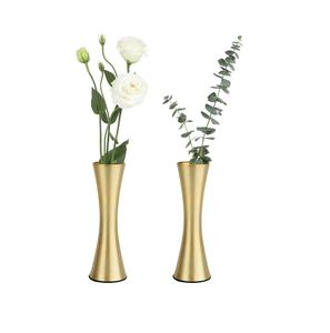 Vase à fleurs moderne en aluminium brillant de luxe Vase en métal fait à la main AMC Design personnalisé pour mariage et décoration de sol à la maison - Product Image 1