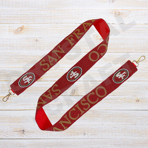 Mardi Gras personalizado oro blanco semilla bolsa de cuentas correas 'Hook Em Horns' accesorio de moda correa de monedero con cuentas - Product Image 5