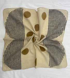 Natural Dye Floral Hand Block Printed Cotton Bandana <b>Scarf</b> - Product Image 5