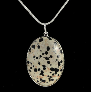Colgante de jaspe dálmata Natural de la mejor calidad, gran oferta, joyería chapada en plata esterlina de cristal ALIF y ágata - Product Image 3