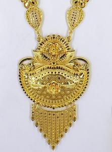 Ecklace-Conjunto de joyería de Latón chapado en oro puro, collar de alta calidad con diseño de los UAE Dubai - Product Image 2