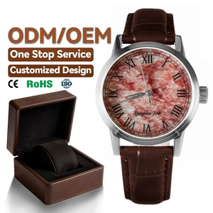 Reloj mecánico automático con logotipo personalizado OEM, movimiento Miyota 8215, caja de acero 316L, esfera de mica rosa. - Product Image 1
