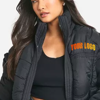 Sexy Damen Wendbare Wasserdichte Crop-Pufferjacke Premium-Qualitätsmaterial Übergroße Lässige Winterkollektion