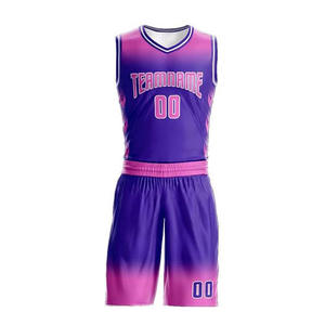 Maillots de basket-ball personnalisés avec impression par sublimation, shorts, ensembles grande taille et respirants pour l'été prix d'usine du fabricant OEM - Product Image 5