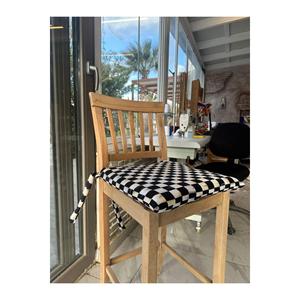 Cuscino decorativo per sedia 4 pezzi a scacchiera fiamma soffice