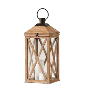 Tarro de vela de Metal de madera moderno, decoración del hogar de alta calidad, portavelas de madera, farol colgante para Navidad, gran oferta - Product Image 2