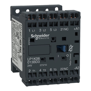 Contattore SCHNEIDER ELECTRIC LP1K0601BD3 TeSys K 3P AC-3 <= 440 V 6 A 1 NC Aux con Bobina 24 V DC - Product Image 1