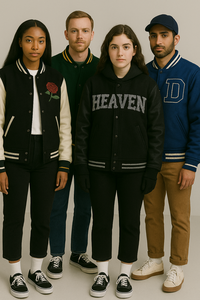 OEM Fabricant Broderie en chenille de haute qualité Manches en cuir pour hommes College Bomber de baseball personnalisé Veste universitaire Letterman - Product Image 2