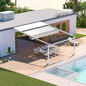 Auvent rétractable imperméable résistant aux UV pare-soleil extérieur avec commande motorisée ou manuelle <span class=keywords><strong>pour</strong></span> patio jardin balcon - Product Image 1