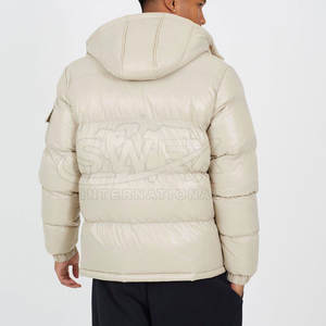 Veste d'hiver à bulles remplie de duvet simple avec logo personnalisé pour hommes Veste d'hiver à bulles remplie de duvet personnalisée avec conception de service OEM - Product Image 3