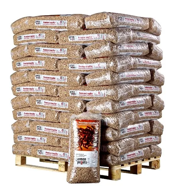 Premium 100 % Pine Wood Pellets 6mm EN plus A1 Class Pellet in 15kg bags Wood Pellets For Heating