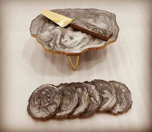 Soporte para Pastel de Resina Resistente al Calor, Ecológico y Hecho a Mano, con Superficie Lisa y Brillante, Soporte de Exhibición Premium para Regalos de Boda y Cumpleaños - Product Image 6