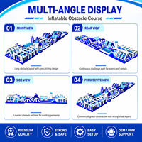 Parcours d'obstacles gonflable commercial en PVC robuste, taille personnalisée, pour la location événementielle