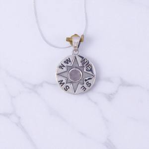 Colgante fino de plata con piedras preciosas naturales 925 Joyería fina de plata Fabricación India Regalo para ella - Product Image 4