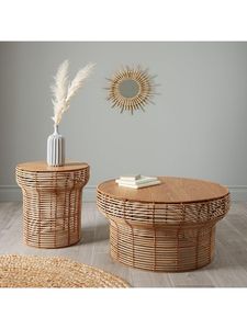 Mesa de lujo de ratán de gran tamaño de la mejor calidad, mesa de jardín interior y exterior de forma redonda más vendida para accesorios de muebles - Product Image 4