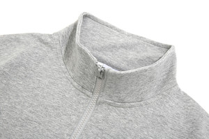 เสื้อสเวตเชิ้ตผู้ชายแบบซิป ¼  ผ้าฟลีซถักเนื้อนุ่ม 300 กรัม  ไม่ยับง่าย เป็นมิตรต่อสิ่งแวดล้อม  พร้อมปักโลโก้ตามสั่ง - Product Image 4