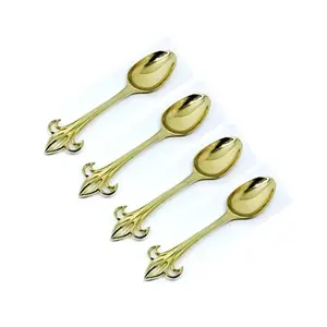 Ensemble de couverts en acier inoxydable noir martelé, finition miroir, pour les repas quotidiens, les cafés, les hôtels, les restaurants et la table moderne, provenant d'Inde. - Product Image 5