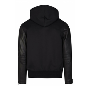 Sudadera con capucha de manga larga de cuero transpirable ajustada para hombre 2025, ropa de calle con cremallera, Capucha forrada, estampado Digital, diseño sólido para invierno - Product Image 4