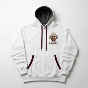 Sudadera con Capucha Y2K de Alta Calidad en Poliéster/Algodón con Bordado 3D y Pedrería para Hombre, 500 g/m², Estilo Universitario, Corte Regular, Forrada - Product Image 1