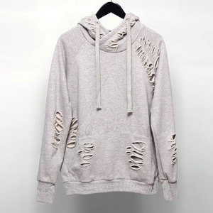 Sudadera con Capucha para Hombre, de Algodón/Poliéster, de Alta Calidad, con Forro Polar Desgastado, Cómoda, de Manga Larga, con Técnica Puff, Diseño Liso - Product Image 1