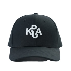 Gorra Deportiva de Béisbol Estructurada Personalizada de Alta Calidad para Adultos, Tela de Algodón Negra, Logotipo Bordado Curvo, Gorra para Exteriores - Product Image 1