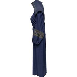 Abaya de Seda Satén de Lujo Personalizada al por Mayor, Antiarrugas, Hecha a Mano, para Mujer, Talla Pequeña, Vestido Islámico Turco para Oración, con Mangas con Volantes - Product Image 3