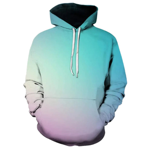 Sweat à capuche décontracté en coton 100% personnalisé pour l'hiver, impression 3D dégradée, sweat à capuche, pull de rue, hip hop, vêtements pour hommes - Product Image 1