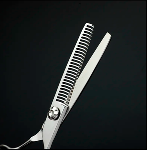 Juego de peluquería de acero inoxidable con punta afilada que incluye tijeras de barbería y maquinilla de afeitar recta para corte de pelo y belleza - Product Image 5