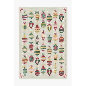 Festive Garland Holiday Shortbread Flatwoven Alfombra para agregar un toque de alegría a su espacio - Product Image 3