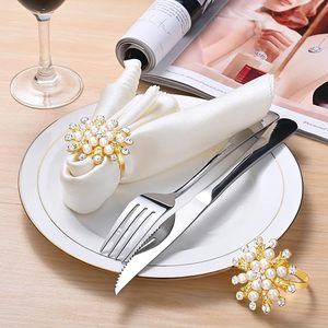 Servilletero de oro alemán, servilletero de copo de nieve de diamantes de imitación, ideal para el día a día, Decoración de mesa, papel, decoración de fiesta de madera - Product Image 3