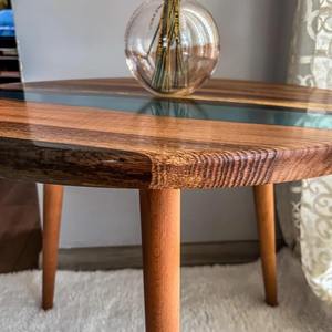 Mesa de Centro con Incrustaciones de Resina Epoxi de Calidad de Exportación con Patrón Único para Muebles Contemporáneos, Suministro Mundial Disponible - Product Image 4
