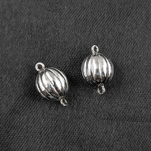 925 perles de citrouille en argent Sterling 12x8mm entretoise de connecteur de concepteur fait à la main pour la fabrication de bijoux composants de citrouille fantaisie en argent - Product Image 2