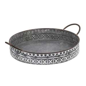 Bandeja de servicio galvanizada de diseño antiguo clásico para un entretenimiento elegante, forma y tamaño personalizados disponibles a precio de venta - Product Image 1