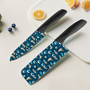 En stock Nouveau design Ensemble de couteaux de chef professionnels Lames en céramique Poignées en plastique pour utilisation en restaurant Lave-vaisselle sans danger Livraison gratuite - Product Image 3