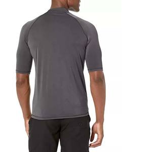 T-shirts Rash Guard OEM pour hommes, confortables et respirants, en coton et polyester, bonnes coutures, manches courtes, protection solaire pour adultes - Product Image 2
