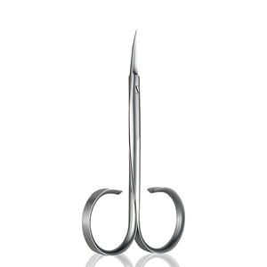 Ciseaux à manucure en acier inoxydable, lame tranchante, poignée ronde, coupe-cuticules pour adultes - Product Image 4