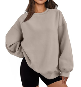 Sweatshirts surdimensionnés pour femmes Hoodies Fleece Crewneck Sweaters Casual Tops Comfy Fall Fashion Outfits Winter Clothes - Product Image 4