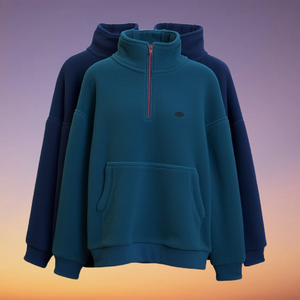 Vestes en polaire zippées à imprimé intégral pour hommes, manteau ample surdimensionné, style streetwear, veste pour hommes avec poches par sew chic - Product Image 3