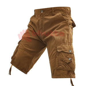 Shorts Cargo Homme Décontractés Taille Mi-Haute en Coton 100% de Qualité Supérieure avec Fermeture Éclair et Quatre Poches, Style Urbain, Séchage Rapide - Product Image 2