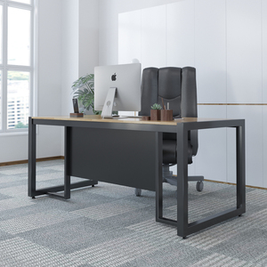 Executive Minimalist <b>Work</b> <b>Desk</b> 80x160cm Rubber Wood with T-shaped Iron Legs-BGD68044 - Product Image 2