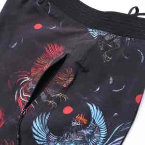 Shorts Holgados de Verano Estilo Hip Hop, de Algodón Grueso, con Estampado de Llamas en Toda la Superficie, Transpirables y con Efecto de Capa - Product Image 4