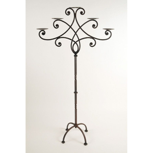 Candélabre vintage en fer à 5 bras, finition noire, parfait pour la décoration intérieure de la maison, les mariages, Noël, candélabre de sol en solde - Product Image 5