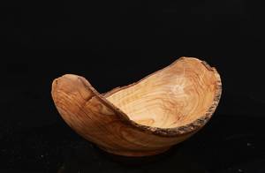 Bols en bois faits à la main (grande taille) porte-nourriture et légumes salade de luxe pâtes servant antique - Product Image 2