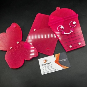 Paleta de Pestañas Acrílica Rosa Personalizada de Doble Capa, Bandeja de Extensión de Pestañas Sostenible con Logotipo Personalizado, MOQ Pequeño, Alta Calidad, Beautivia - Product Image 1