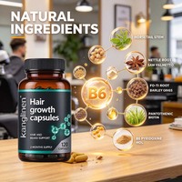 Vitamines de croissance capillaire de haute qualité OEM pour hommes, complément de biotine pour la croissance des cheveux, extrait de biotine pour une peau éclatante
